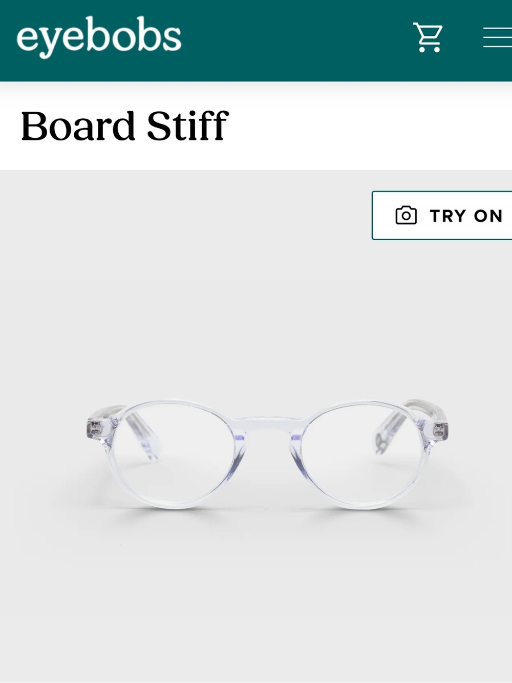 Eyebobs Board Stiff crystal clear readers